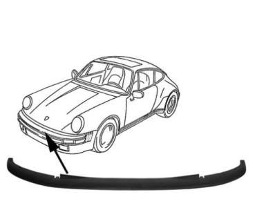 Dichtleiste für Stossstange vorne Porsche 911 2.7-3.3 Porsche vergl. 91150518701 Abdichtung